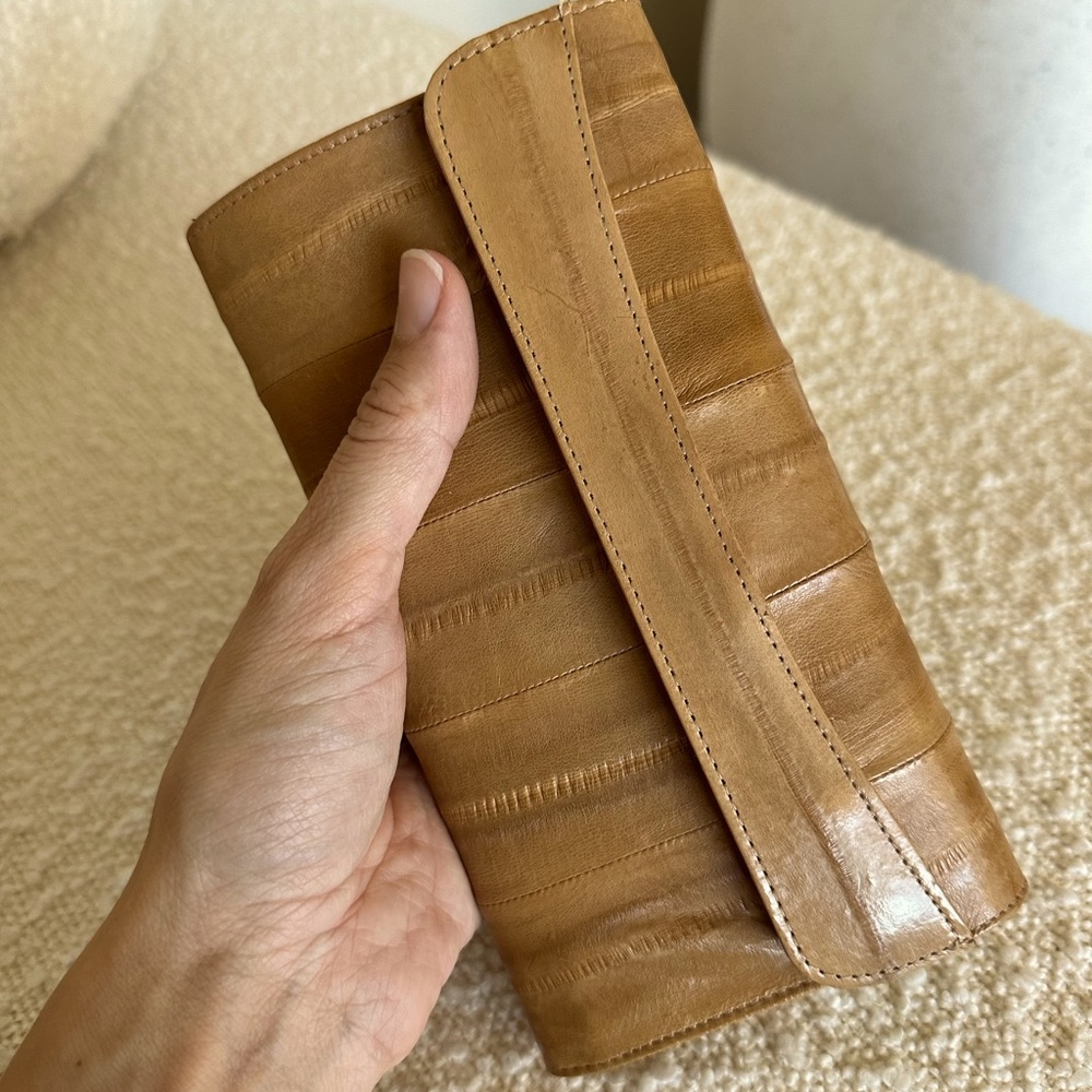 Vintage eel skin clutch